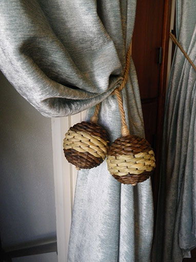 drape: different styles from sabine, rod holders and fabric